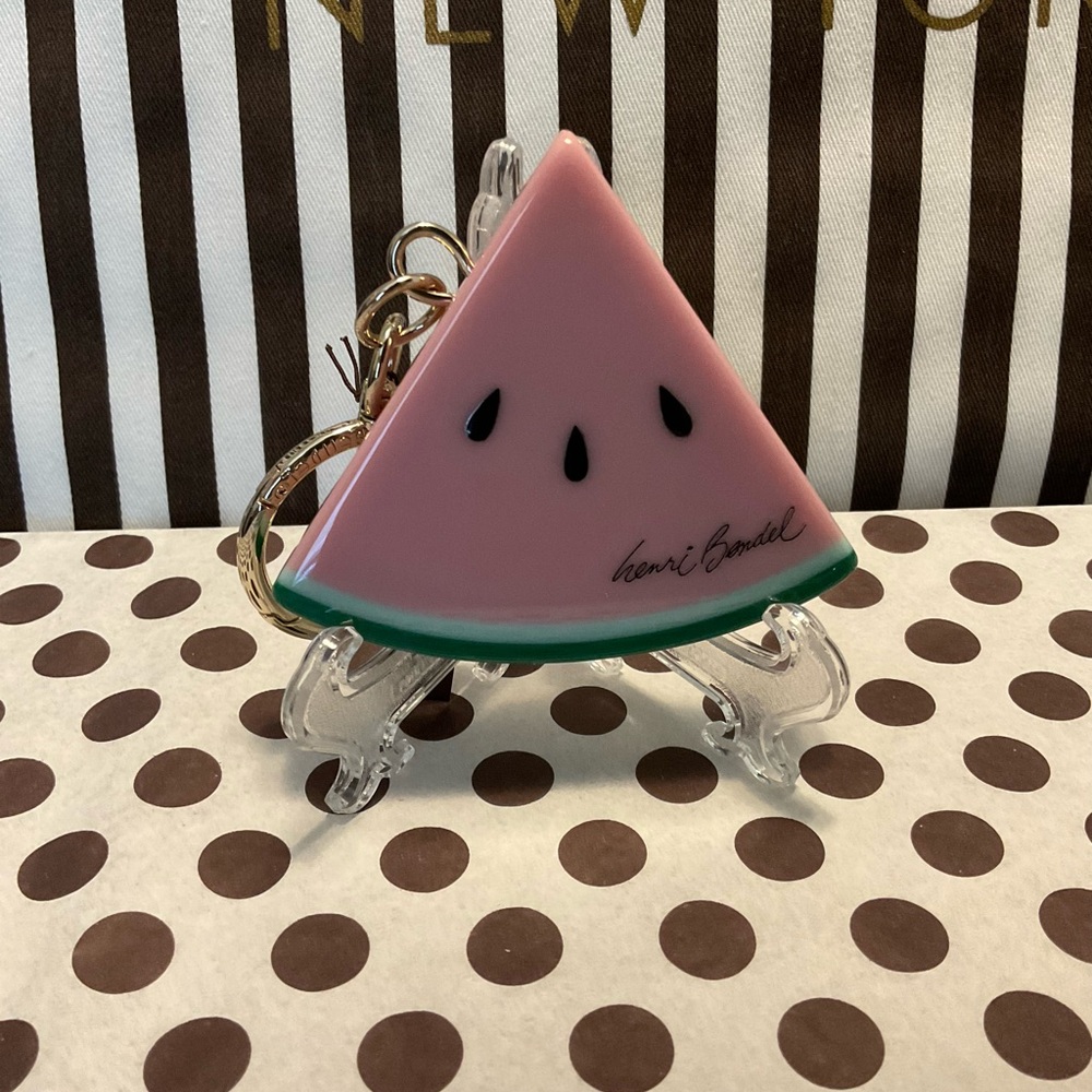 NWT Henri Bendel Watermelon Key Ring Purse Charm - Picture 7 of 8